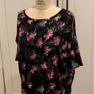 RACHEL Rachel Roy Black Floral Batwing Mini Dress